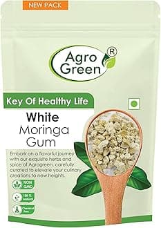 Agrogreen White Moringa Gum Pure & Natural, Sahajan Gond, Gond Sonjana| White Sahajan Gond| White Moringa Gum - (200 GM)