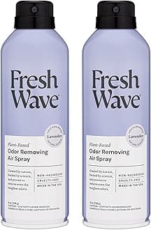 Fresh Wave Lavender Odor Eliminator Spray & Air Freshener, 8 oz. | Pack of 2 | Non-Aerosol, Fine Mist | Safer Odor Relief | Natural Plant-Based Odor Eliminator | For Furniture, Fabrics & Trash