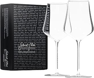 Gabriel-Glas StandArt Crystal Wine Glasses, Set of 2 with Gift Box, Premium Wine Glass for Red and White Wine, Dishwasher Safe, Lead Free, 16 Ounce