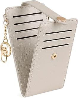 POIUGOYA Slim Wallet for Women,RFID Blocking Bifold Credit Card Holder with Zipper Coin Pocket,ID Window,Keychain