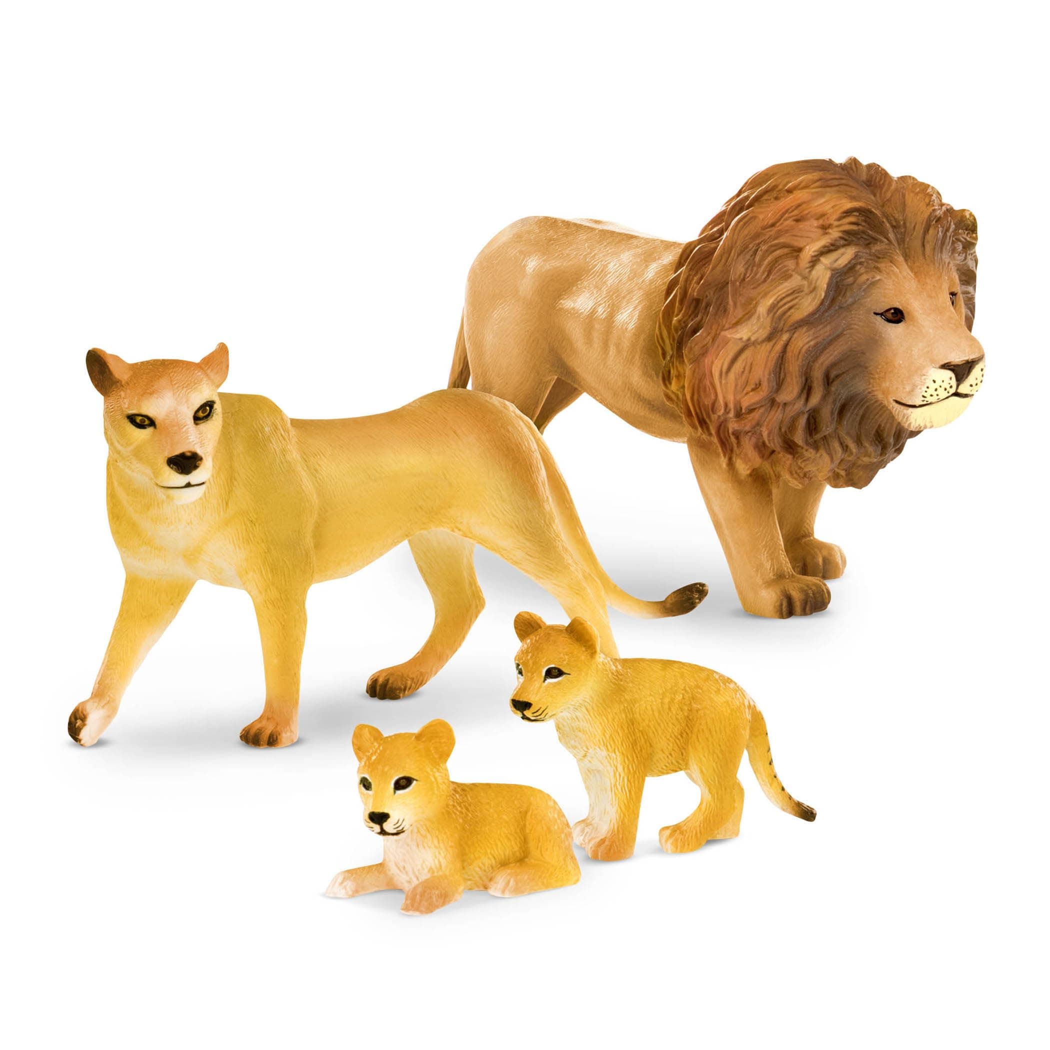 Terra by Battat – 4 Pieces Lion Family – Plastic Safari Animals for Kids – Realistic Animal Figures – Educational Toy – Inspires Imaginative Play – for Boys & Girls – 3+ Years