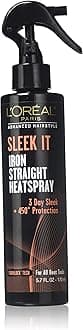 L'Oreal Paris Advanced Hairstyle Sleek It Iron Straight Heatspray, 5.7 Fluid Ounce (Pack of 3)