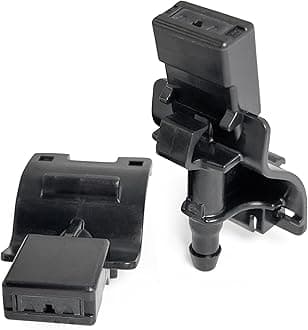 Front Windshield Washer Nozzles compatible with Toyota 2007-2023 Camry Corolla RAV4 Highlander Tundra, Lexus RX350 IS250 GX460 – Wiper washer sprayers replaces 85381-12300, (Fan, 2 pcs)