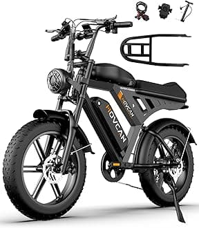 MOVCAN V30MAX/V30 Electric Bike for Adult 1500W/1000W Motor 20 in Fat Tire Ebike,Up to 32MPH/28MPH 120/70 Miles,31.2/15.6 AH Dual Battery, 7 Speed Gear Hydraulic/Disc Brake Electric Motorcycle Bike