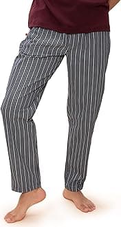 DAMENSCH Regular Fit Cotton Blend Woven Casual Style Pyjama Dual Pockets Breathable Microfibre Waistband Anti-Bacterial Stretchable Soft Comfortable Pyjama For Men