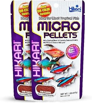 Tropical Micro Pellets for Tetras, Barbs, and Other Small-Mouthed Tropical Fish (1.58 Oz, Pack of 2) (2 Items)