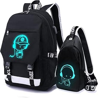 - Large Teens School Backpacks Waterproof Nylon Football Printing for 8-15 Years Boys & Girls