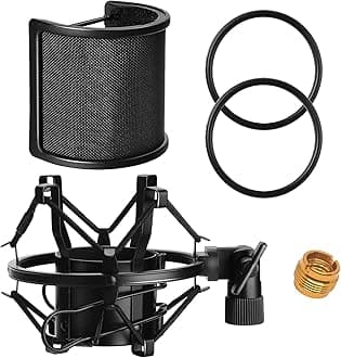 Microphone Shock Mount with Pop Filter