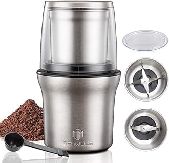DR MILLS Stainless Steel Dm-7412M Electric Dried Spice And Coffee Grinder, Grinder And Chopper,Detachable Cup, Diswash Free, Blade & Cup Made With Sus304 Stianlees Steel