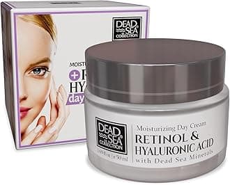 Dead Sea CollectionAnti-Wrinkle Day Cream for Face with Retinol & Hyaluronic Acid - Nourishing and Moisturizer Face Cream (1.69 fl.oz/50ml) jar+box