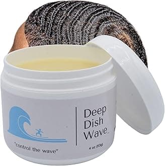 Deep Dish Wave Pomade 100% Pure All Natural 360 Waves Hair Cream - Organic Wave Grease for Men- Wave Butter for Perfect 360 Waves 4oz