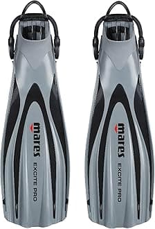 Mares Unisex Excite PRO Open Heel Rigid Blade Fins for Scuba Diving, Snorkeling, Swimming & Freediving