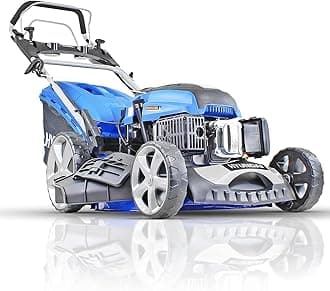 Hyundai 20"/51cm 196cc Electric-start Self-propelled Petrol Lawnmower, 6 Cutting Heights, Large 70l Grass Collector, Foldable Handles, 3 Year Warranty