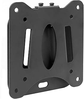 Mount-It! Low Profile Fixed TV Wall Mount For Small Televisions Computer Monitors, Fits 19, 20, 22, 24, 27, 29 30 and 32 Inch, Quick Disconnect, 60 Lbs Capacity, VESA 75x75 mm and 100x100 mm, Black