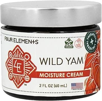 Four Elements 4E Wild Yam Balancing Cream, 2 OZ - 1st Place Winner at the 2023 International Herb Symposium for Creams and Salves! Proudly Farmed, Crafted and Packaged in WI, USA.