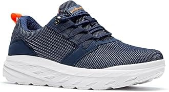 Men's Orthopedic Diabetic Wide Walking Shoes: Plantar Fasciitis Arch Support Orthotics Hammer Toes Foot Heel Pain Relief Sneakers, Supportive Outdoor Standing Driving Walking Shoes Dark Blue Size 11.5