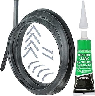 SPARES2GO 3m Cut to Size Door Seal + Silicone Glue for Bompani Spinflo (Caravan) 3 or 4 Sided Oven Cooker (Rounded or 90º Clips)