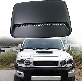 Engine Hood Air Intake Compatible with Toyota FJ Cruiser 2007-2023, Matte Black Decorative Hood Scoop Vent Cover, Hood Air Flow Intake Cover