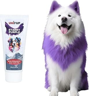 Semi-Permanent Dog Hair Dye Safe and Gentle Pet Hair Dye for Dogs, Cats and All Pets U-PHD04（Starry Purple