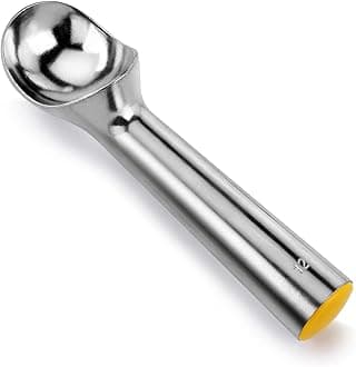 7006957 Commercial Ice Cream Dipper Scoop Yellow 3-oz Size 12 (Hand Wash Only)