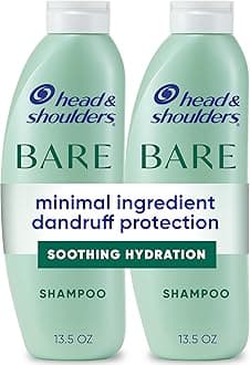 Head & Shoulders BARE Anti Dandruff Shampoo Twin Pack Sulphate Free Silicone No Dyes Eco Friendly Bottles Safe to Use