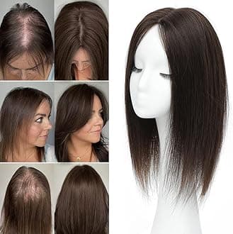 Hair Toppers for women Real Human Hair 16inch Hairs Topper for Women Natural Base Hairs Topper