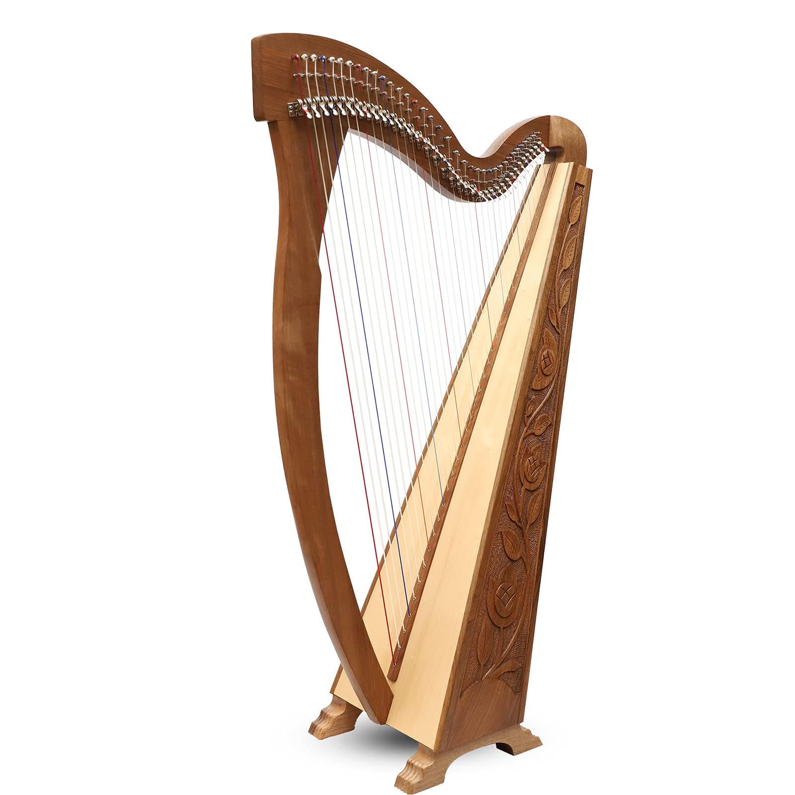 36 Saiten Trinity Walnuss Harfe, 36 Strings Celtic Irish Harp, Irish lever Harp