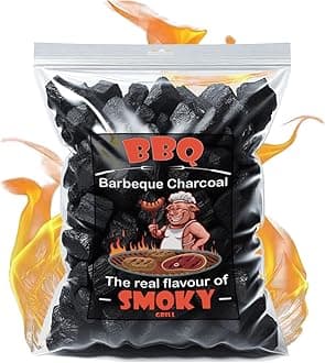 BBQ Wood Coal for Barbecue Grilling & Natural Dehumidifier, Charcoal for Barbeque Grill, Natural Coal for Cooking - Koyla for Cooking, Smoky Flavour Food - Eco-Friendly, No-Chemical - 400 G