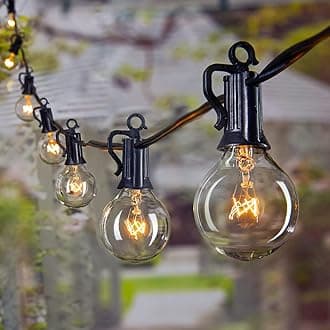 Brightown Outdoor String Lights, 100 Ft Globe Patio Lights with 104 Edison Glass Bulbs(4 Spare), UL Listed Hanging Outside Lights for Backyard Balcony Party Decor, E12, Not Connectable