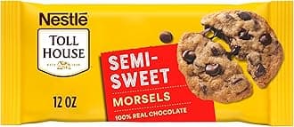 Nestle Toll House Semi Sweet Chocolate Chips for Baking and Snacking, -100% Real Chocolate - Gluten Free Chocolate Morsels 12 oz Bag