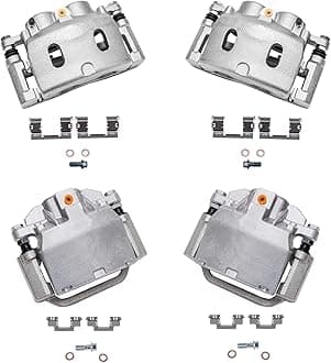 Detroit Axle - 4pc Brake Calipers for Chevy Silverado GMC Sierra Yukon XL Suburban 1500 Tahoe Avalanche Cadillac Escalade ESV EXT, 4pc Front and Rear Brake Calipers with Bracket Replacement