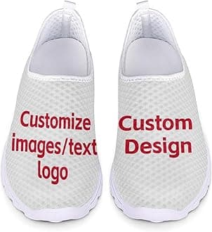 Jeiento Christmas Shoes for Womens Girls Walking Shoes Tennis Shoes Breathable Comfortable Athletic Running Shoe US 5.5-11.5