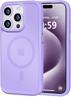 MOCCAStrong Magnetic for iPhone 15 Pro Case, [Compatible with Magsafe][13FT Military Drop Protection] Slim Translucent Matte Shockproof Case for iPhone 15 Pro Phone Case 6.1'', Light PurpleGlobal Recycled StandardGlobal Recycled StandardGlobal Recycled Standard