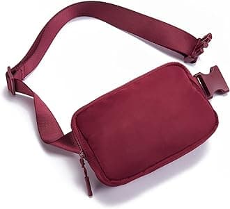 Belt Bag for Women Men Fashionable Crossbody Fanny Pack for Women Waist Bag with Adjustable Strap Wine Red