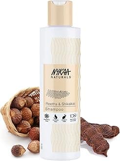 Nykaa Naturals Shampoo - Paraben Free, 100% Natural Actives, Men & Women, for All Hair Types - 200ml (Reetha & Shikakai, 200ml)