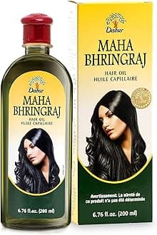 Dabur Maha Bhringraj Herbal Ayurvedic Hair Oil – Infused with Bhringraj Oil for Scalp Nourishment, Soft and Manageable Strands – Oils for Hair and Scalp Massage – 200ML (6.76 fl oz)