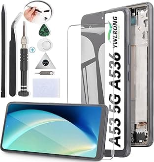 YWLRONG for Samsung Galaxy A53 5G Screen Replacement LCD Touch Display Digitizer Assembly for Samsung A53 5G A536U A536B with Kit(Black)