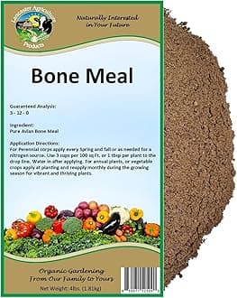 Bone Meal Fertilizer 4 Pounds for Organic Gardening and Soil Enrichment - Premium Natural Plant Nutrient for Strong Root Development and Enhanced Growth - Lancaster Agriculture Products