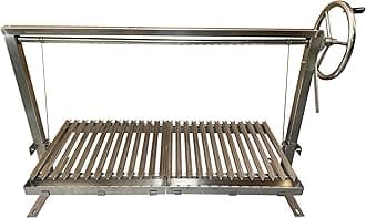 Argentinian Asado Charcoal BBQ Grill for Brick Outdoor DIY Kitchen (112cm Without Ember Maker)