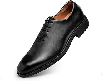 DESAIClassic Oxford Dress Shoes Mens Formal Business Lace-up Full Grain Leather Shoes for Men