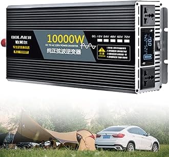 12000W Pure Sine Wave Inverter DC 12V/24V/48V/60V/72V to 110V/120V/220V/230V/240V AC Portable Power Bank Voltage Converter Solar Inverter (1000W)