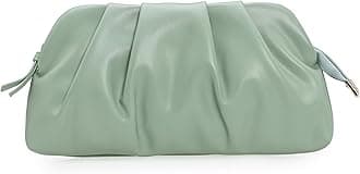 Chic Soft Vegan Leather Clutch Bag Dressy Pleated PU Evening Purse for Women