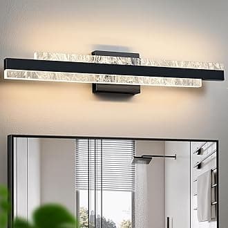 Modern Bathroom Vanity Light: Matte Black 27 inch 28W Dimmable LED Bath Bar Light Fixtures Over Mirror - Wall Sconce Picture Lights for Paintings Cabinets Bedroom 3000k