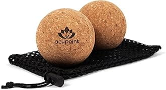 Physical Therapy Massage Balls - Ideal for: Yoga, Deep Tissue Massage, Trigger Point Therapy and Self Myofascial Release Physical Therapy Equipment (Cork)