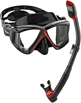 CRESSIPanoramic Wide View Mask & Dry Snorkel Kit for Snorkeling, Scuba Diving - Pano 4 & Supernova Dry: Designed in Italy