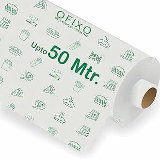 OFIXO 50 Meters (500 Gram) Food Wrapping Roll - Premium Non-Stick Butter Wrapping. Food Wrapping, Re-heatable, Oven Safe Parchment