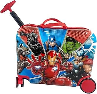 Marvel Heroes Ride-on Suitcase with Seat - 18" Lightweight Kids Travel Trolley
