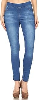 Women's Stretch Pull-On Jeans Skinny Ripped Distressed Denim Jeggings Regular-Plus Size