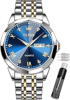 – Male Wrist Watches, Analog Quartz Business Stainless Steel Waterproof Luminous Watches Luxury