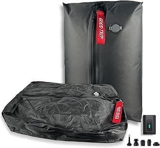 Airback Bag Vacpack,Vacuum Seal Bags for Clothing Travel,Compression Packing Cubes with Pump,Space Saver Bags for Suitcase,Waterproof Sealer Bags with Zipper (Large + Large)